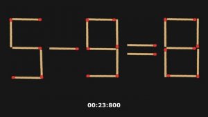 Переместите 1 спичку, чтобы пример стал верным! Головоломки со спичками! 5-9=8