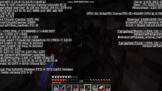 Жуткое везение в незере! Первый незеритовый слиток!Выживание в майнкрафт 1.16.4 #3 смотреть онлайн