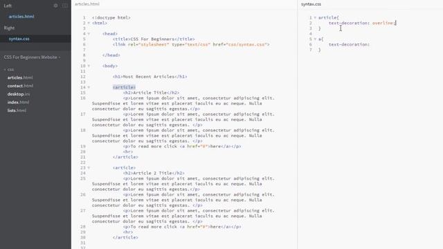 CSS Tutorial For Beginners 29 - Text Decoration