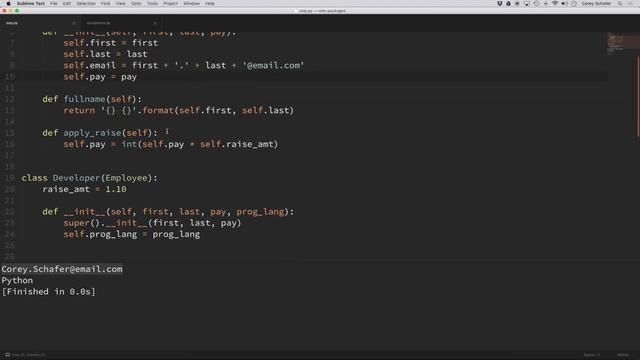 Python OOP Tutorial 4  Inheritance   Creating Subclasses