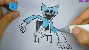 How To Draw Huggy Wuggy Monster 3D in Poppy Playtime Chapter 3
