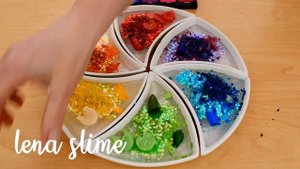 Rainbow - Mixing Makeup Eyeshadow Into Slime! Special Series 96 Satisfying Slime Video