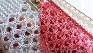 КРУЖЕВНОЙ ЭФФЕКТ - КРАСИВАЯ КРУПНАЯ СЕТКА СПИЦАМИ ДЛЯ АНГОРКИ ХЛОПКА ЛЬНА