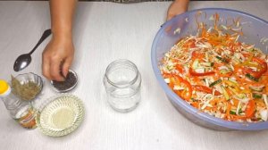 Осенний салат из капусты на зиму