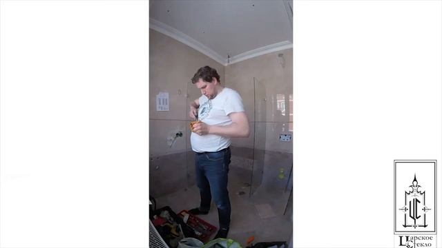 Монтаж душевой кабины, Трапеция прозрачное стекло смотреть онлайн