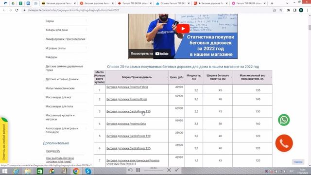 Беговая дорожка Ferrum TM 8420A отзывы и обзор репутации в интернете смотреть онлайн