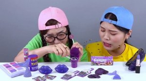 Фиолетовая еда Мукбанг DONA ДОНА Русский