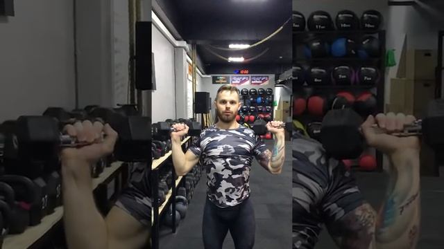 Жим гантелей стоя смотреть онлайн