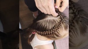 Обратные колоски. Прическа для девочки.