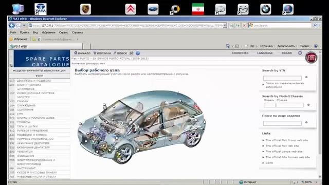 Каталог запчастей Alfa Romeo Fiat Lancia EPC System