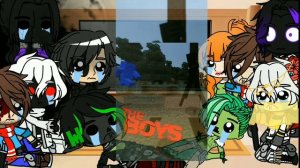 Minecraft characters react to Ohio speedruns #gacha #herobrine #minecraft #speedrun