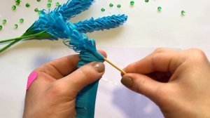 ЛАВАНДА из бумаги за 2 минуты / Цветы из бумаги / Beautiful lavender paper flowers