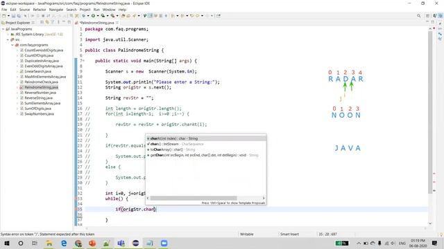 Important Java Program for Interviews Pgm 13: How to Find Given String is Palindrome String or Not
