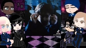Wednesday react to Harry Potter y/n as New Student #fyp | Nevermore react