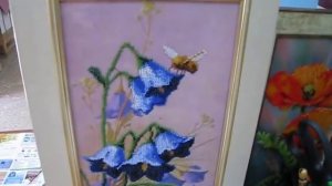 Вышивка крестиком мамы.Натяжка нитками.Оформление по совету Айвара Пожарского.