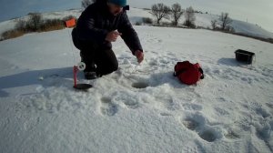 ЗИМНЯЯ РЫБАЛКА!Карп на ГВОЗДЕШАРИК!Промоина.Жерлицы.Рыбалка на Щуку.