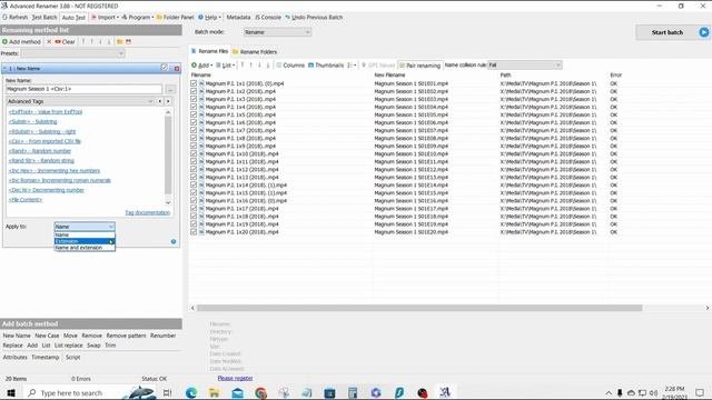 Formatting Plex Files With Advanced Renamer