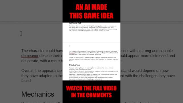 An AI Made This Game Idea | ChatGPT