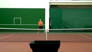 Игра с теннисной пушкой. Best tennis ball machine practice. УРОК 2 СЕКРЕТЫ БОЛЬШОГО ТЕННИСА.