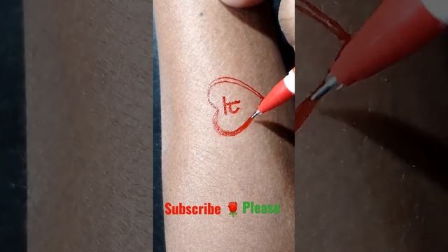 how to make tattoo at home//#shorts //#handwriter 22