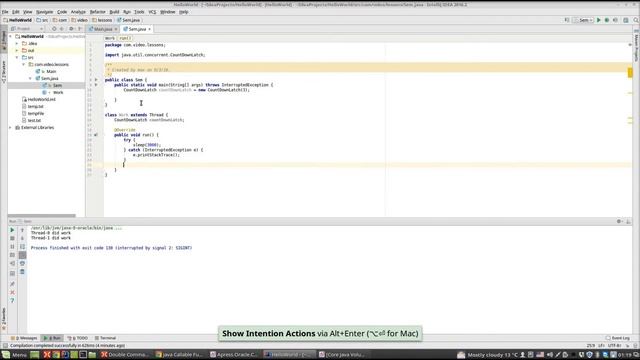 Урок по Java 83: Многопоточность 18: CountDownLatch смотреть онлайн