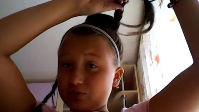 Прическа пучок с бубликом + косичка)) смотреть онлайн