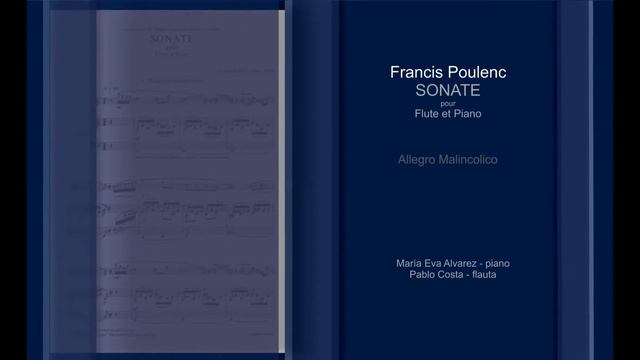 FRANCIS POULENC Sonata pour flute et piano смотреть онлайн