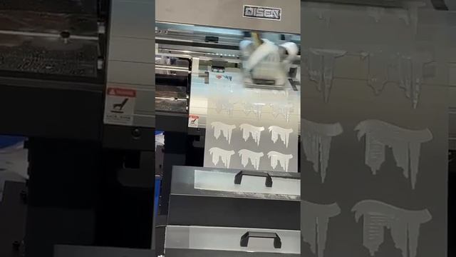 Cloth Stickers Being Printed Live