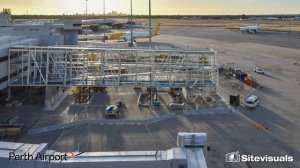 Perth Airport Gate 54 Aerobridge time-lapse