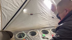 первый лед ЧАНЫ, зимняя рыбалка на карася