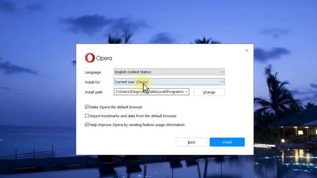 How to install the portable version of Opera browser