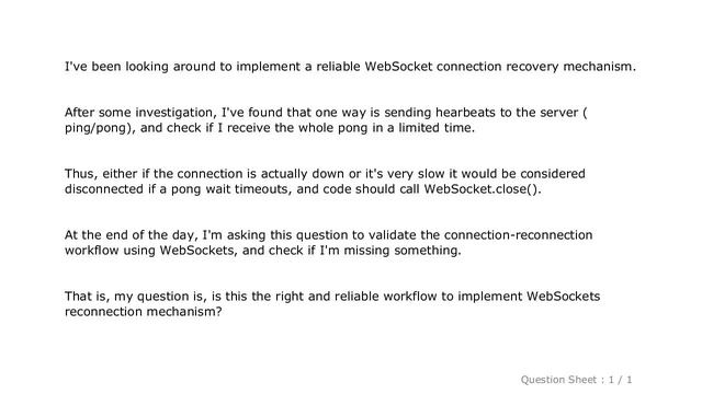 HTML : Reliable WebSocket connection state detection смотреть онлайн