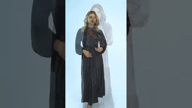 Оптом: Длинное платье #23815 оптом из велюра #мусульманскаяодежда смотреть онлайн