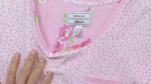 Carole Hochman Gardenia Blossoms Cotton Jersey 3-Pc Pajama Set on QVC