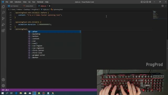 ASMR Programming - Spinning Text | HTML & CSS - No Talking