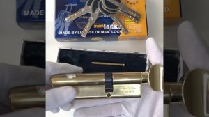 Распаковка  CW40-70PB (полированная латунь) цилиндрового механизма (личинки) MSM (МСМ).