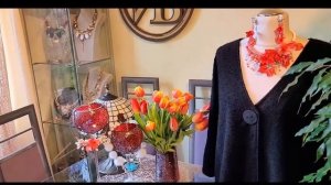 Украшение ГОДЕЦИЯ, родохрозит, полимерная глина. 01.02.2023