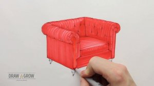 Скетч красного кресла
