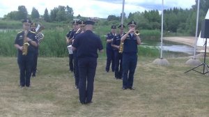 Военный оркестр на Псковской регате 2024.