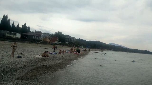 Абхазия. Гудаута. Пляж. смотреть онлайн