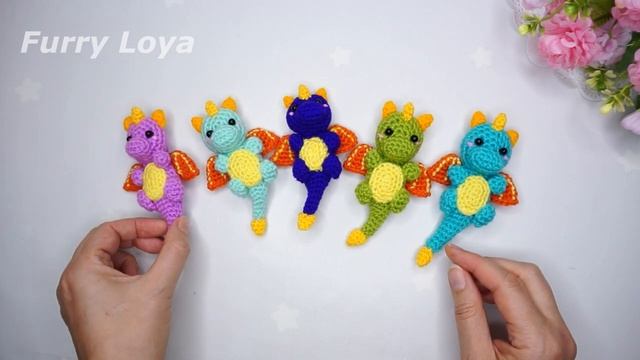 Новинка?Авторский МК : Маленькие Драконы амигуруми / Магнит - Брошь крючком