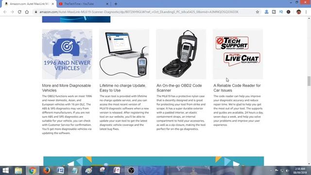 Autel MaxiLink ML619 OBD2 Scanner Review | Best ABS & SRS Code Reader Tool смотреть онлайн