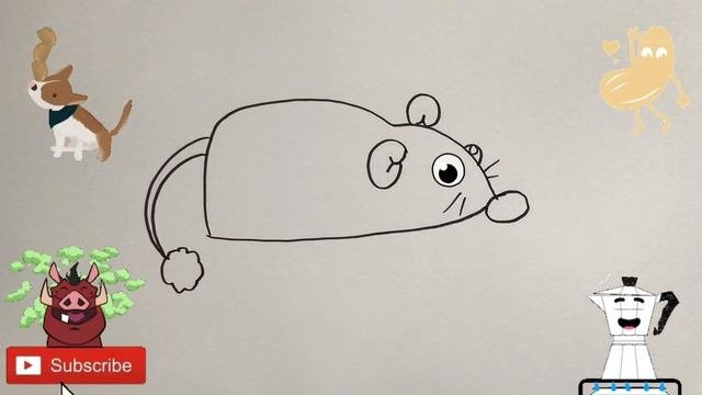 How To Draw a Cute Mouse | рисуем мышку для детей | Bolalar uchun sichqonchani rasm chizish