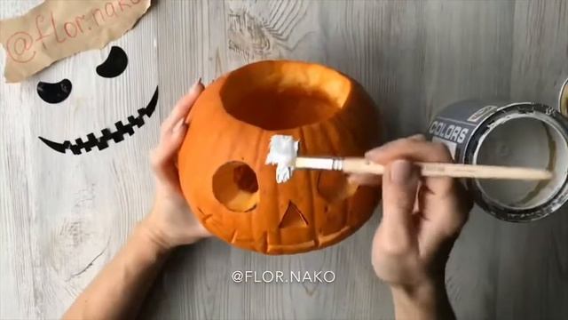 Цветочная композиция в тыкве на Хэллоуин своими руками . смотреть онлайн