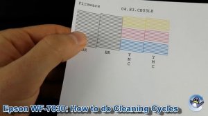 Epson WorkForce WF-7830DTWF: How to do Printhead Cleaning Cycles and Improve Print Quality