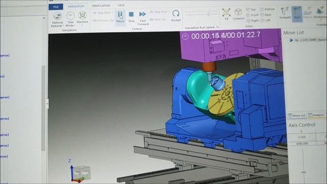 Запуск постпроцессора на 5-осный станок Akira-Seiki у клиента. Postprocessor on a 5-axis Akira-Seik