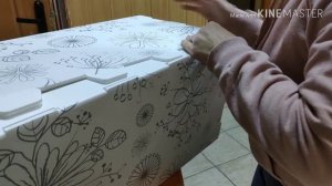Сборка урны из сотового полипропилена