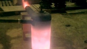 Печка огонь, на отработке