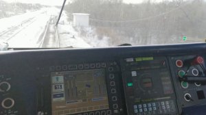 Разгон поезда на максимальной мощности весом 1500 тонны до 78км/ч ( тепловоз 2ТЭ116У)