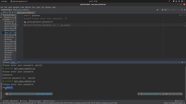 Python getpass module смотреть онлайн
